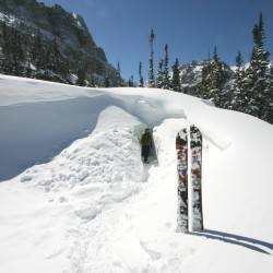 Snow cave, Loche Vale, Rocky Mountain National Park