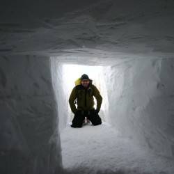 Snow cave, Loche Vale, Rocky Mountain National Park