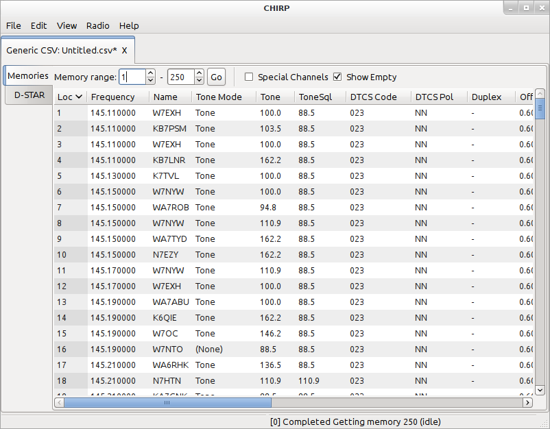 CHIRP Programming Software